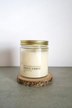 Load image into Gallery viewer, Maple Ember Soy Candle, Hand Poured, Natural, Eco Friendly, Autumn Spices Scent, Fall Candle, 7 oz Jar