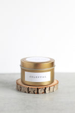 Load image into Gallery viewer, Celestial Soy Candle, Hand Poured, Natural, Eco Friendly, Enchanting Scent, 4 oz Tin