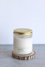 Load image into Gallery viewer, Pepper Soy Candle, Hand Poured, Natural, Eco Friendly, Earthy Scent, 7 oz Jar