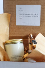 Load image into Gallery viewer, Soy Candle Gift Box, All Natural 2 Candles & Matchsticks, Custom Message Gift Set