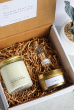 Load image into Gallery viewer, Soy Candle Gift Box, All Natural 2 Candles & Matchsticks, Custom Message Gift Set