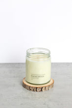Load image into Gallery viewer, Eucalyptus Soy Candle, Hand Poured, Natural, Eco Friendly, Earthy Scent, 7 oz Jar