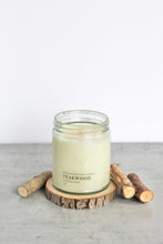 Load image into Gallery viewer, Teakwood Soy Candle,  Hand Poured, Natural, Eco Friendly, Earthy Scent, 7 oz Jar