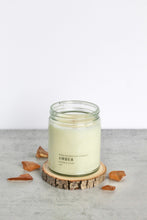 Load image into Gallery viewer, Amber Soy Candle, Hand Poured, Natural, Eco Friendly, Earthy Scent, 7 oz Jar