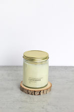Load image into Gallery viewer, Lavender Soy Candle, Hand Poured, Natural, Eco Friendly, Earthy Scent, 7 oz Jar
