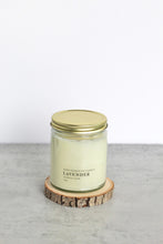 Load image into Gallery viewer, Lavender Soy Candle, Hand Poured, Natural, Eco Friendly, Earthy Scent, 7 oz Jar