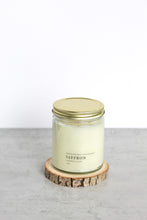 Load image into Gallery viewer, Saffron Soy Candle, Hand Poured, Natural, Eco Friendly, Earthy Scent, 7 oz Jar