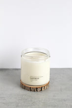 Load image into Gallery viewer, Saffron Double Wick Soy Candle, Hand Poured, Natural, Eco Friendly, Earthy Scent, 12 oz Jar