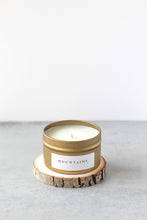 Load image into Gallery viewer, Mountains Soy Candle, Hand Poured, Natural, Eco Friendly, Earthy Scent, 4 oz Tin