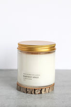 Load image into Gallery viewer, Harvest Spice  Double Wick Soy Candle,  Hand Poured, Natural, Eco Friendly, Earthy Scent, 12 oz Jar