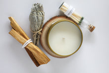 Load image into Gallery viewer, Self Care Gift Box, All Natural Candle, Palo Santo & Sage Bundle, Eco-Friendly Gift Set