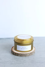 Load image into Gallery viewer, Fall Nights Soy Candle, Hand Poured, Natural, Eco Friendly, Earthy Scent, Fall Candle, 4 oz Tin