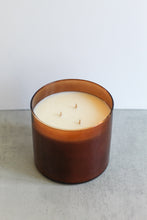 Load image into Gallery viewer, Triple Wick Soy Candle,  Hand Poured, Natural, Eco Friendly, Earthy Scent, 16 oz Amber Jar