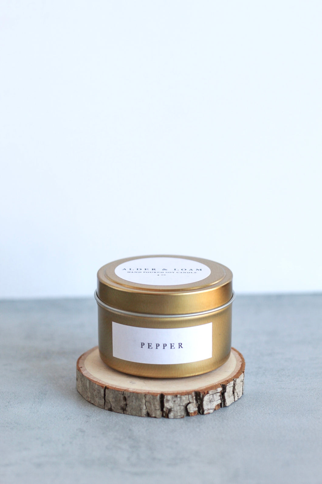 Pepper Soy Candle,  Hand Poured, Natural, Eco Friendly, Earthy Scent, 4 oz tin