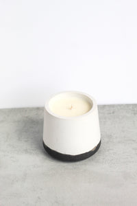 Special Edition Alder & Loam Concrete Candle, Hand Poured Black and White Soy Candle, 6 oz