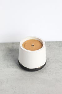 Special Edition Alder & Loam Concrete Candle, Hand Poured Black and White Soy Candle, 6 oz