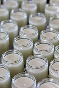Custom Wholesale Soy Candles, Hand Poured, Natural, Eco Friendly, Earthy Scent