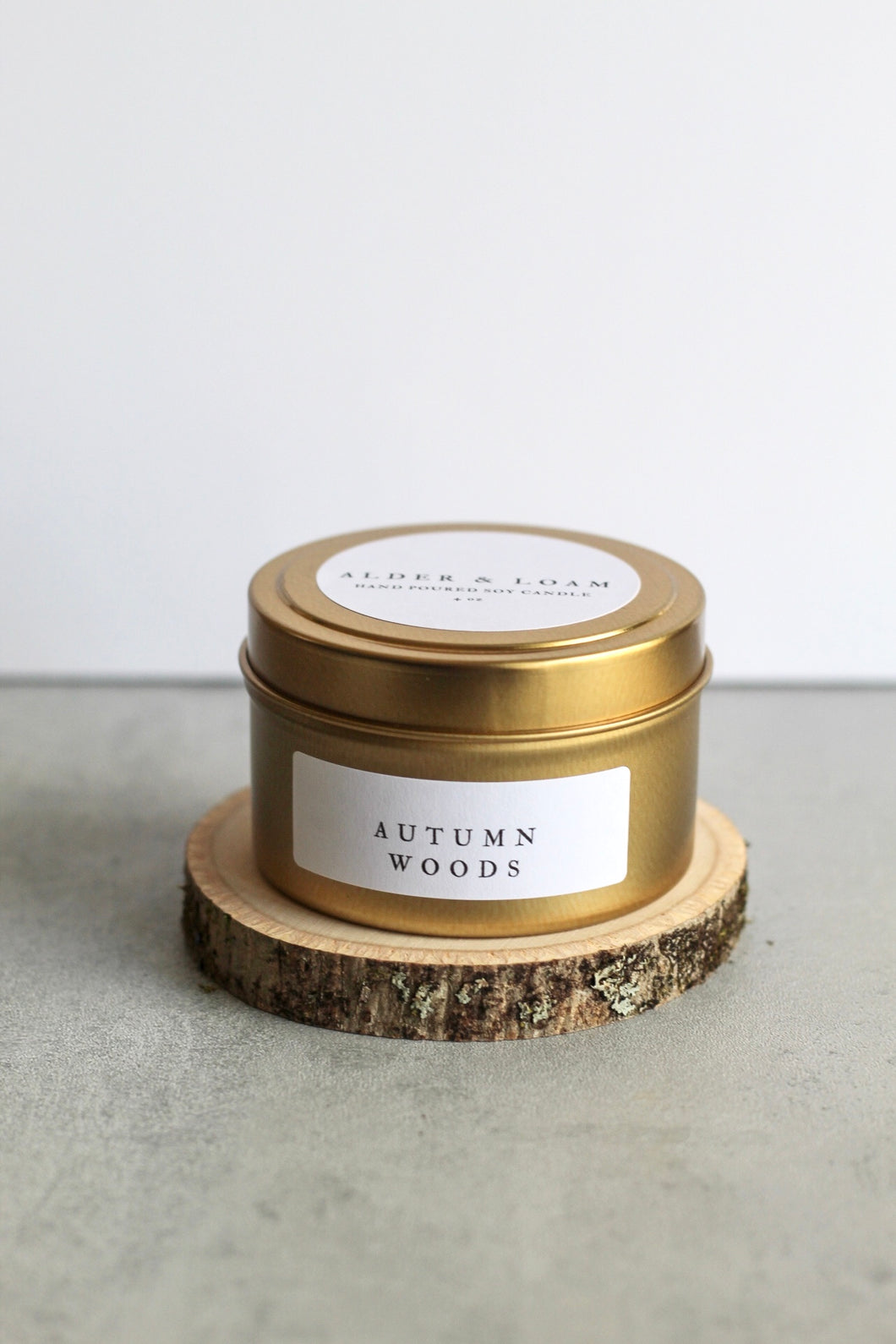 Autumn Woods Soy Candle, Hand Poured, Natural, Eco Friendly, Earthy Scent, Fall Candle, 4 oz Tin