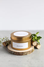 Load image into Gallery viewer, Woods Soy Candle, Hand Poured, Natural, Eco Friendly, Earthy Scent, 4 oz Tin
