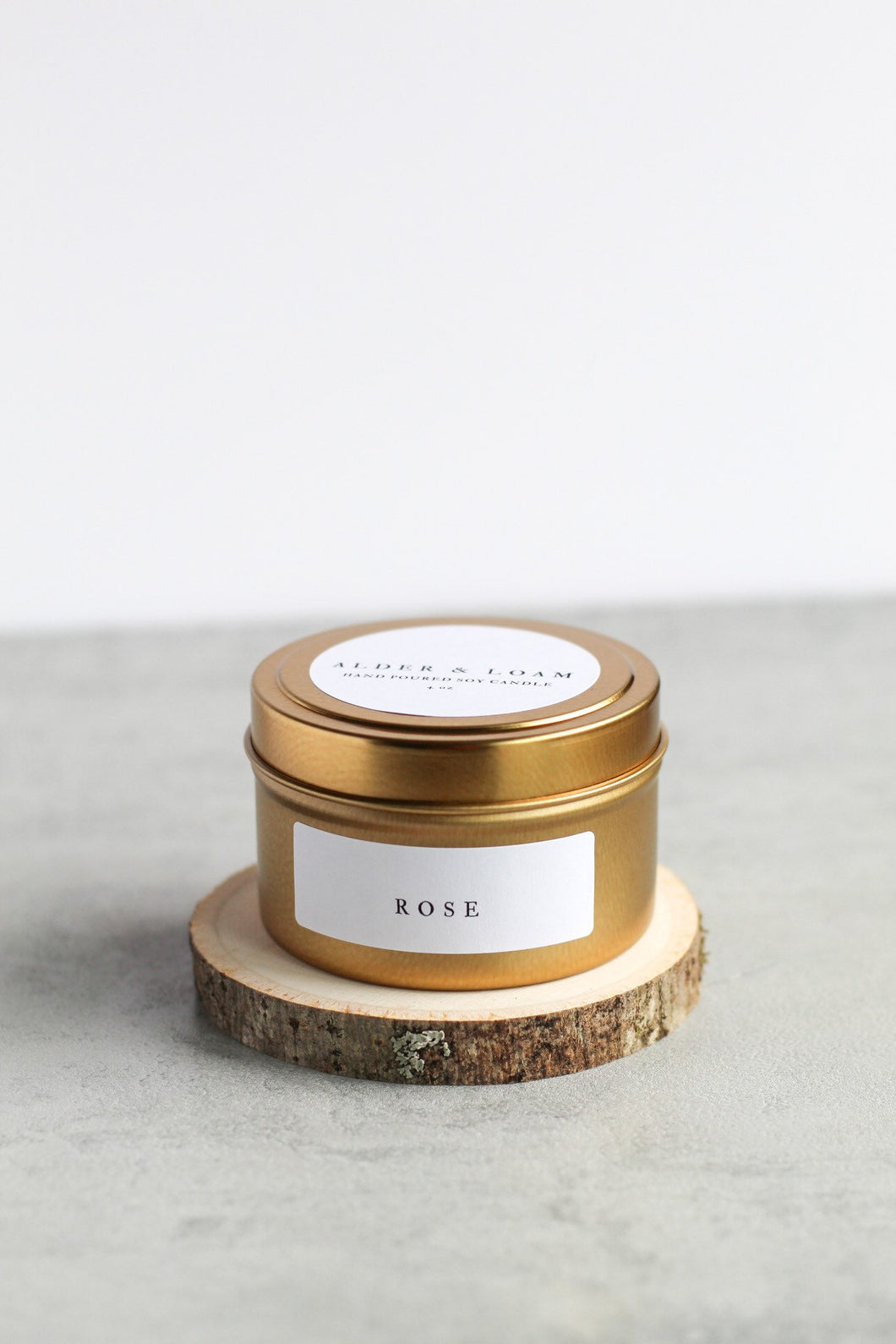 Rose Soy Candle, Hand Poured, Natural, Eco Friendly, Earthy Scent, 4 oz tin