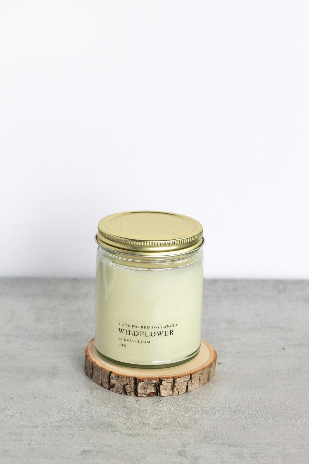 Wildflower Soy Candle, Hand Poured, Natural, Eco Friendly, Earthy Scent, 7 oz Jar
