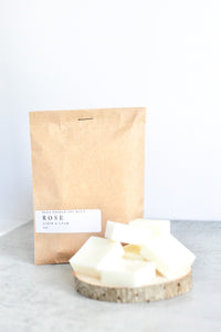 Rose Soy Wax Melts, Hand Poured, Eco Friendly, 2.5 oz