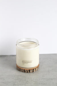 Eucalyptus Double Wick Soy Candle, Hand Poured, Natural, Eco Friendly, Earthy Scent, 12 oz Jar