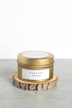 Load image into Gallery viewer, Harvest Spice Soy Candle, Hand Poured, Natural, Eco Friendly, Earthy Scent, Fall Candle, 4 oz Tin
