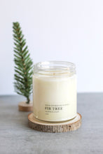 Load image into Gallery viewer, Fir Tree Soy Candle, Hand Poured, Natural, Eco Friendly, Earthy Scent, Christmas Candle, 7 oz Jar
