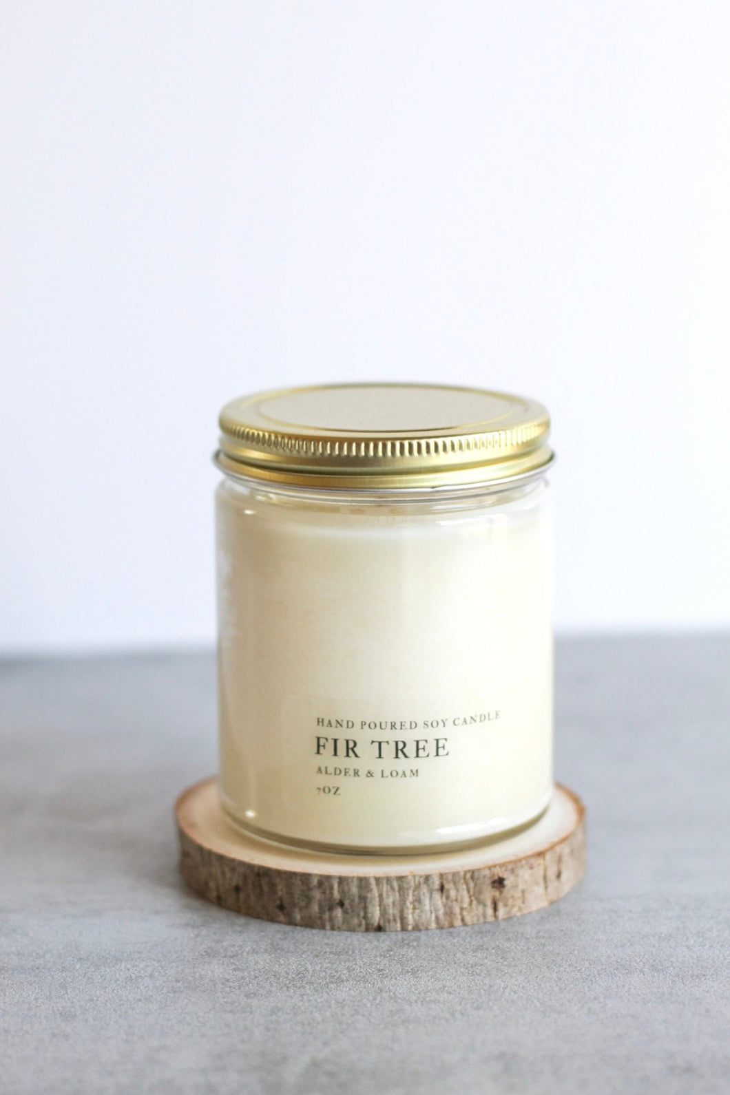 Fir Tree Soy Candle, Hand Poured, Natural, Eco Friendly, Earthy Scent, Christmas Candle, 7 oz Jar