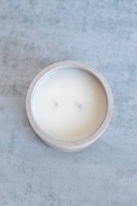 Moon Concrete Candle Collection, Hand Poured Double Wick Soy Candle, 9 oz